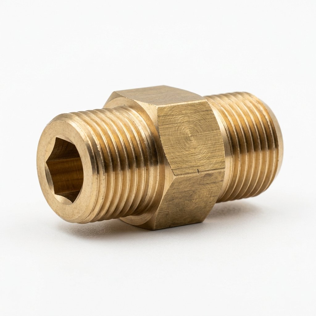 Brass Hex Holder Both Side Threading Flame Proof